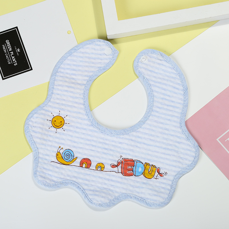 Factory direct sales of infant and toddler anti-stain snap small bibs, round saliva wipes for babies, square bibs for newborns wholesale Specification image