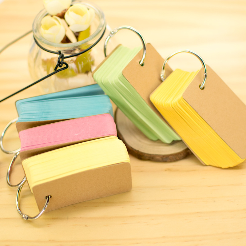 糖果色创意口袋本铁圈口袋便签本随身便签复古小本子学生