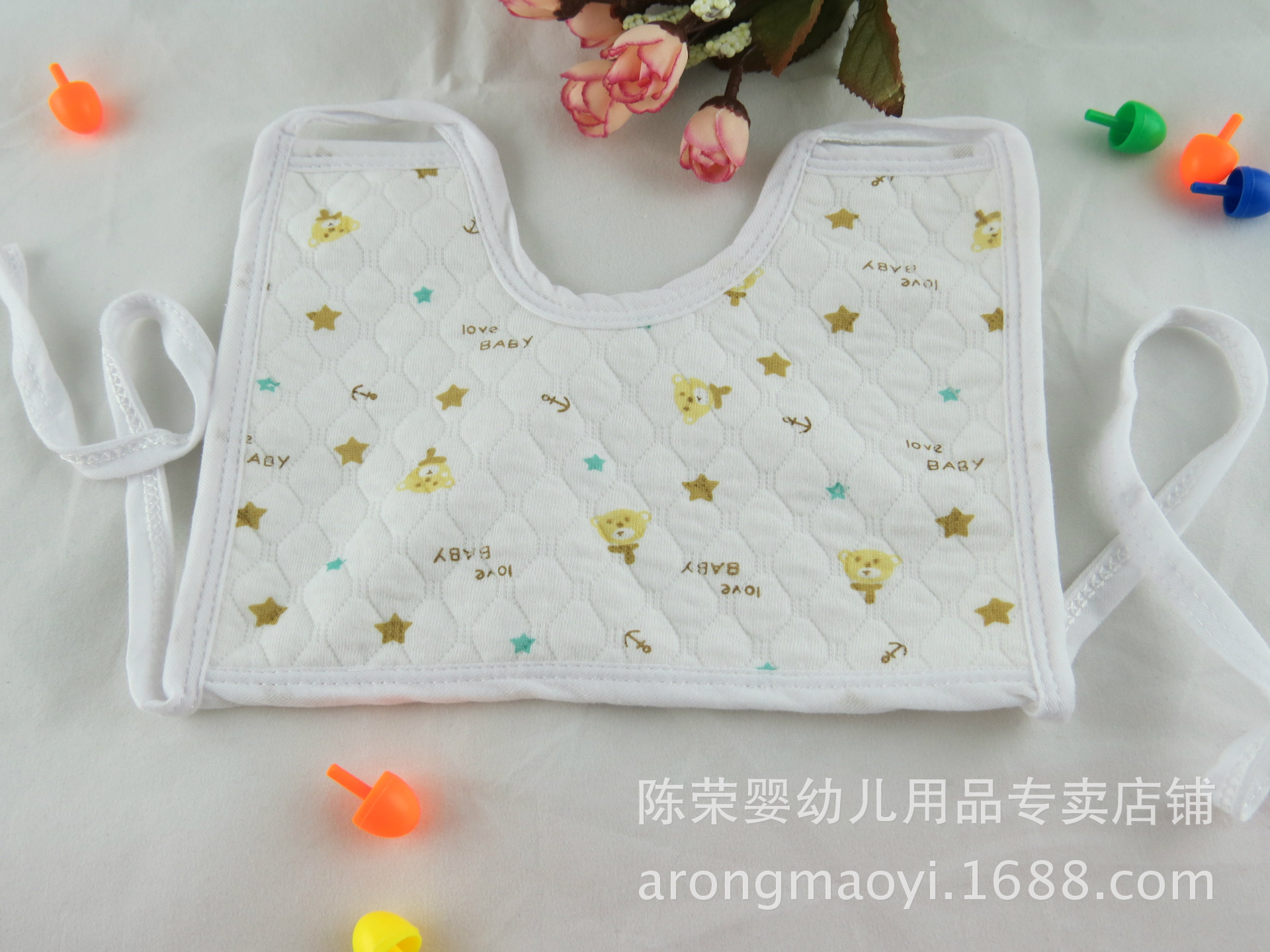 Cotton square double-sided masks, wipes, bibs, bibs and coveralls details Picture