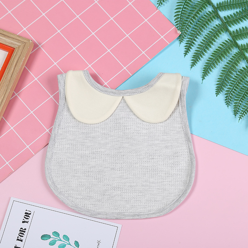 2018 New best-selling color cotton collar and bib two-piece baby cute plain snap bib manufacturer wholesale Application Scenario