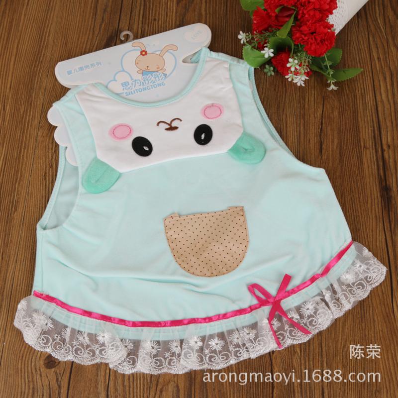 Sili Tongtong cartoon lace rabbit bibs, saliva wipes, lace bibs, eating clothes, and smocks Specification image