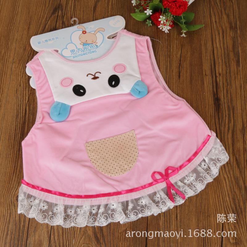 Sili Tongtong cartoon lace rabbit bibs, saliva wipes, lace bibs, eating clothes, and smocks details Picture