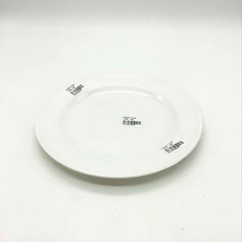 Porcelain imitation tableware plates, white flat base, vegetable plates, dumpling plates, dinner plates and dessert plates Application Scenario