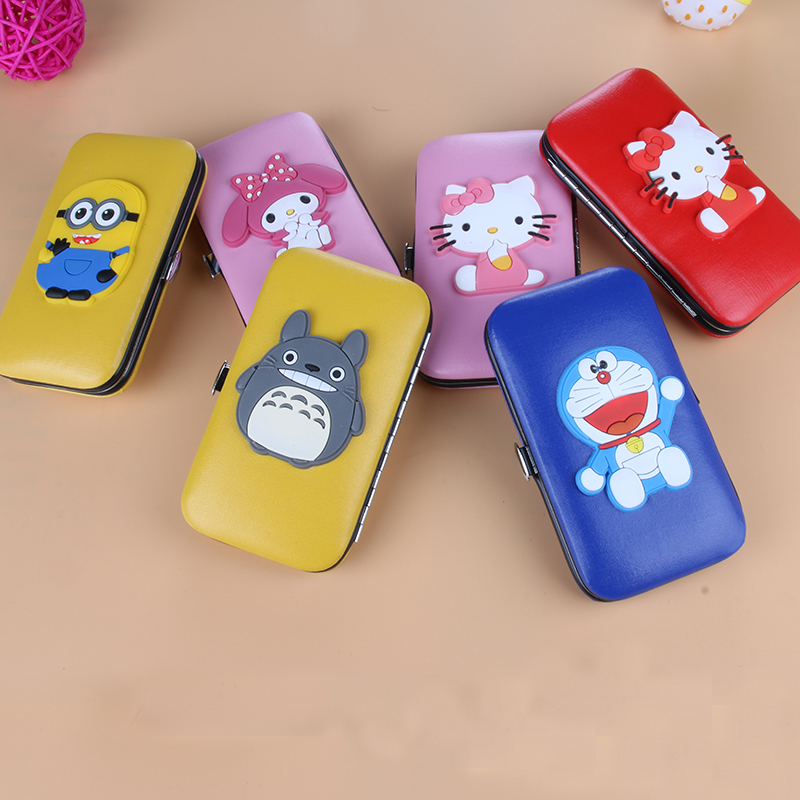 6件指甲刀套装 不锈钢美甲可爱韩版便携 指甲钳指甲剪修指甲工具