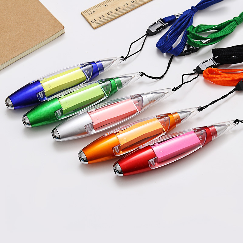 Manufacturer direct flashlight ballpoint pen Post-it note Blue ballpoint pen One ballpoint pen student stationery