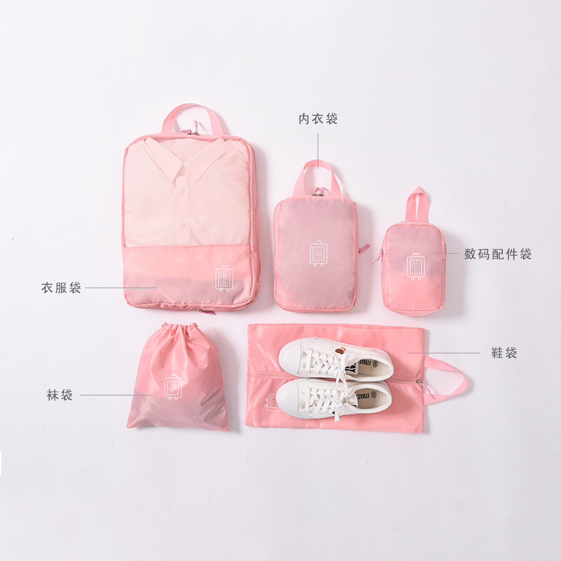 Travel clothing storage bag, waterproof organizing bag, inner garment bag, suitcase five-piece set Application Scenario
