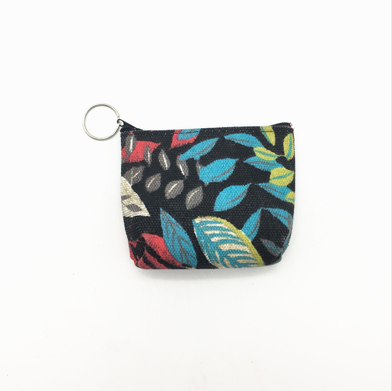 Floral fabric purse Cute little purse Coin purse Zipper storage bag Key bag