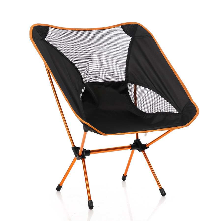 Outdoor folding chair, portable ultra-light moon chair, aviation aluminum alloy fishing stool, leisure sketching backrest chair details Picture