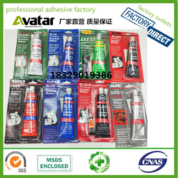 Source factory direct auto motorcycle sealant silicone rubber high temperature resistant auto sealant Auto lamp sealant 85g
