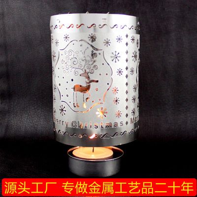 Feiteng Factory direct sales, Nordic candlestick hollowed-out rotating wind lamp, thermal energy principle metal handicrafts custom wholesale Application Scenario