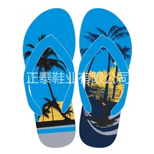 来图设计生产平跟防滑舒适海边沙滩夹脚PE人字拖鞋定制