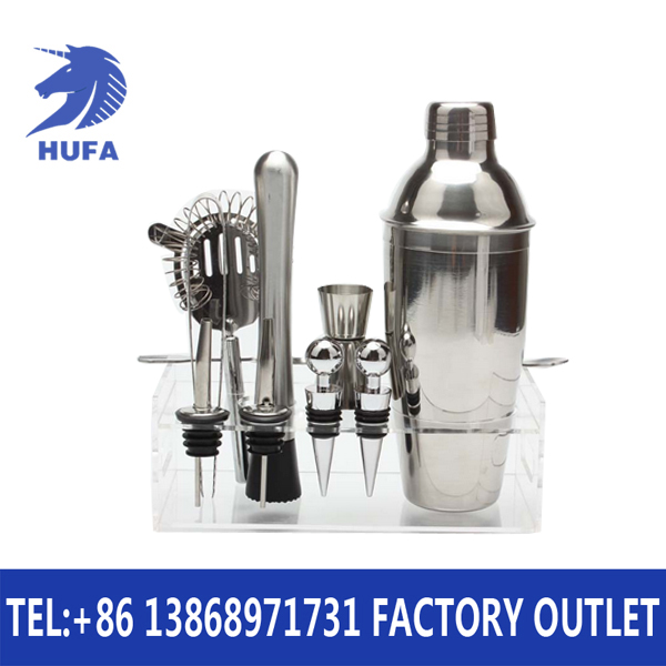 Cocktail shaker 12-piece Set Acrylic base Shaker Tool Set Japanese Shaker cup Set Acrylic base shaker machine set Shaker cup bar tool set full figure