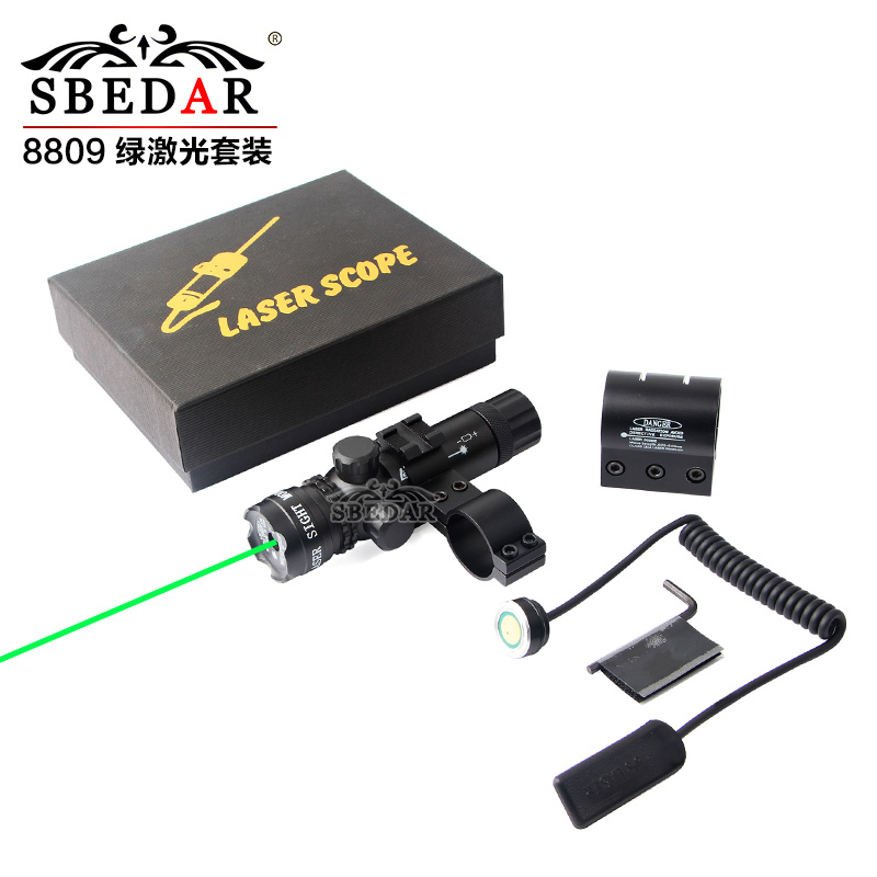 Button version of the green laser day and night green outside line aiming calibrator