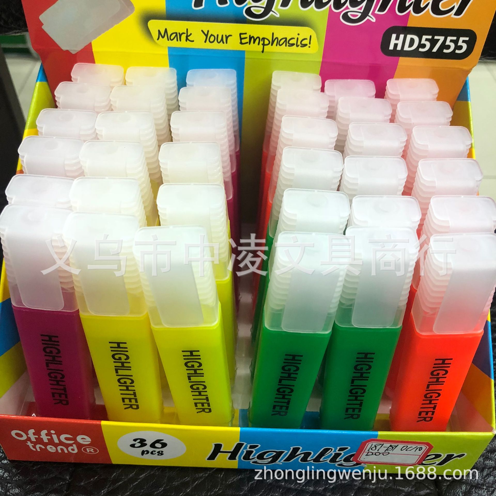 Yiwu Selection highlighter 36 display box HD-5755