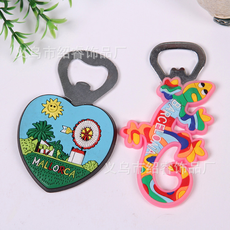 New Cute Cartoon Pvc Soft Plastic Multi-Function Bottle Opener Bar Products Wholesale Manufacturers details Picture