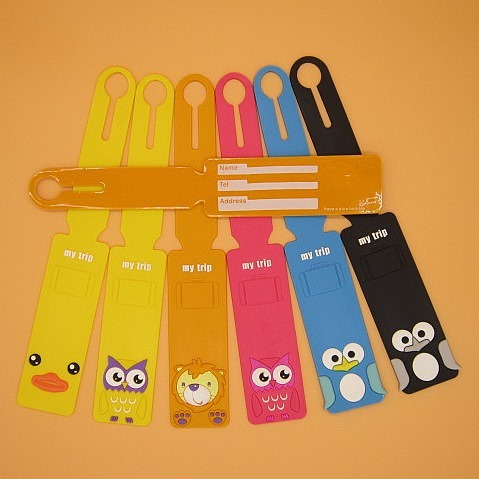 Custom Pvc Soft Rubber Silicone Luggage Tag Strip Creative Cartoon Cartoon Luggage Tag Pvc Tag Bag Gift details Picture