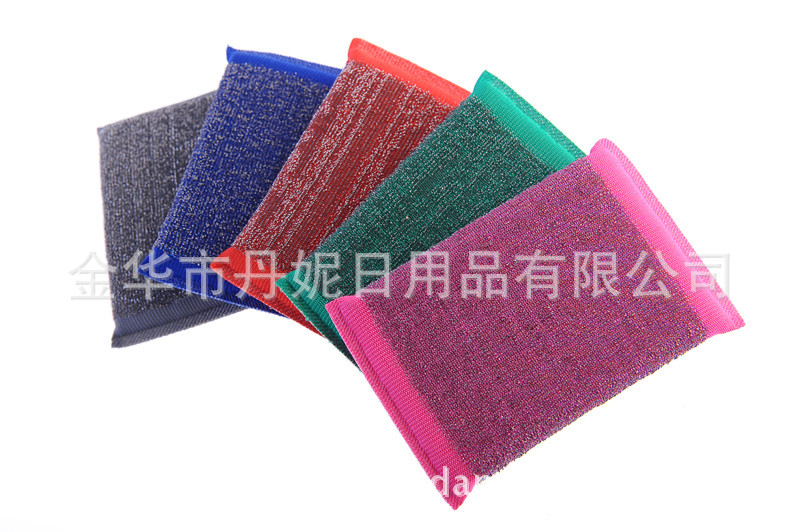 不沾油污 干净卫生钢丝布海绵清洁块 日用小百货超市供货厂家现货图