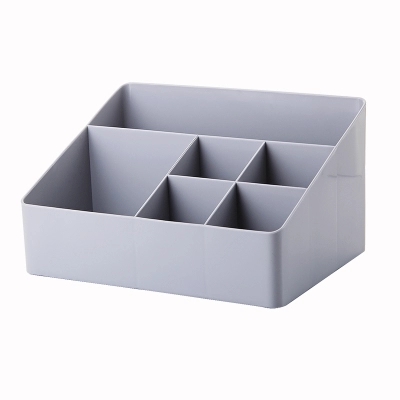 Desktop Debris Storage Box Home Living Room Remote Control Storage Box Thickened Plastic Multi-Cell Cosmetics Organizer Box Application Scenario