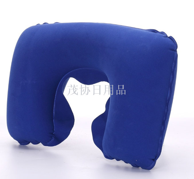 pvc plush inflatable pillow/eye mask/earplugs/travel U-shaped pillow three-piece set, the three treasures for travel details Picture