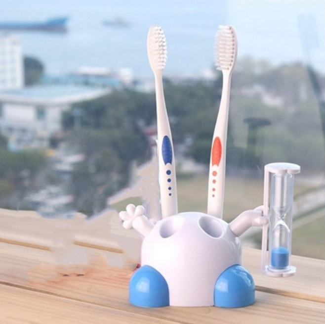 Wholesale cartoon hourglass toothbrush holder Bathroom toothbrush holder Students children brushing 3-minute timer Application Scenario
