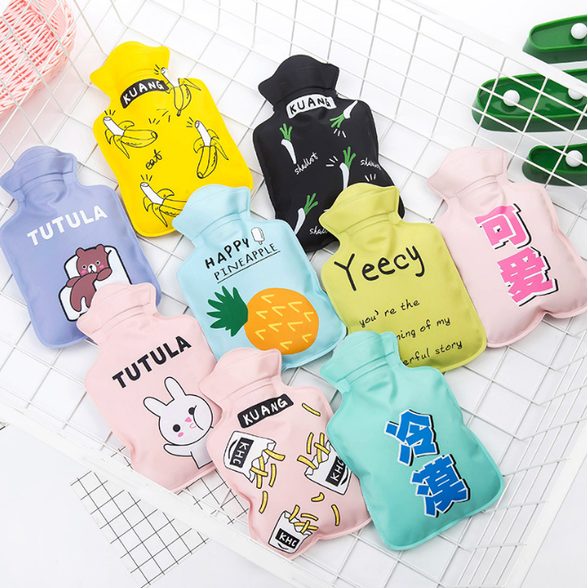 可爱韩版防爆注水热水袋儿童学生暖手宝卡通水果图案暖手袋产品图