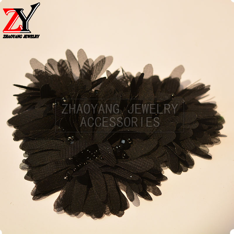 厂家直销 新款手工串珠布花鞋花鞋饰鞋辅件zy872914