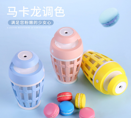Nuevo macaron swan humidificador USB mini coche escritorio dormitorio humidificación noche luz