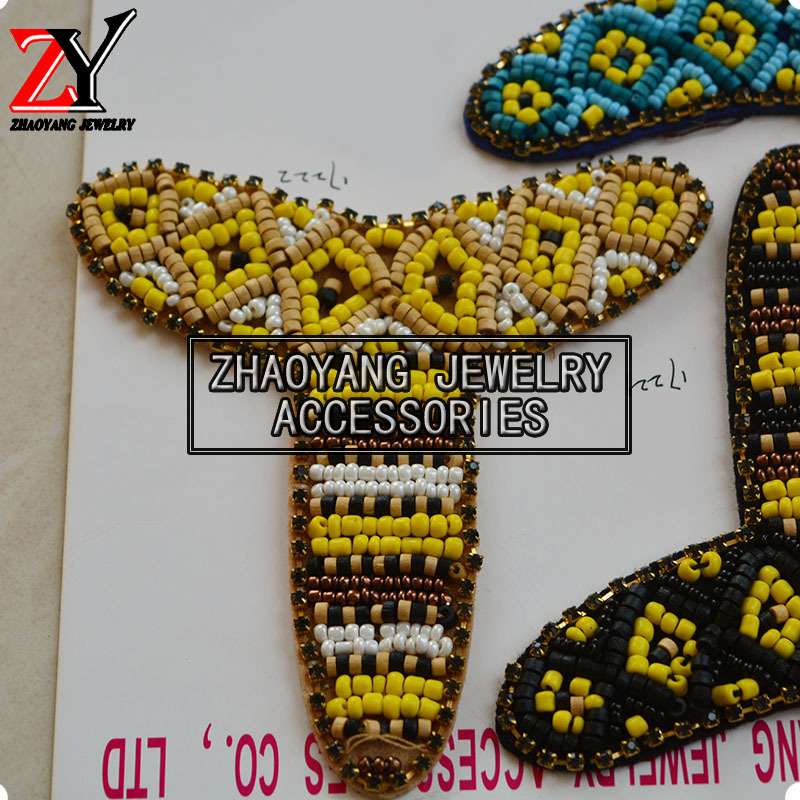 厂家直销 新款手工制作个性民族风人字拖鞋花鞋饰鞋辅件zy88128