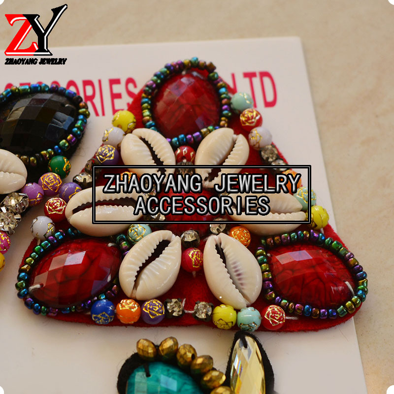 厂家直销 新款手工制作波西米亚风凉鞋鞋花鞋饰鞋辅件zy881510细节图