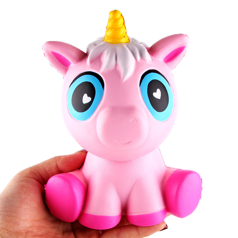 新款PU squishy 慢回弹独角兽 粉色独角马 儿童减压玩具详情图3