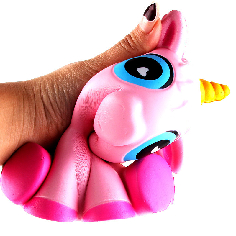 新款PU squishy 慢回弹独角兽 粉色独角马 儿童减压玩具详情图2
