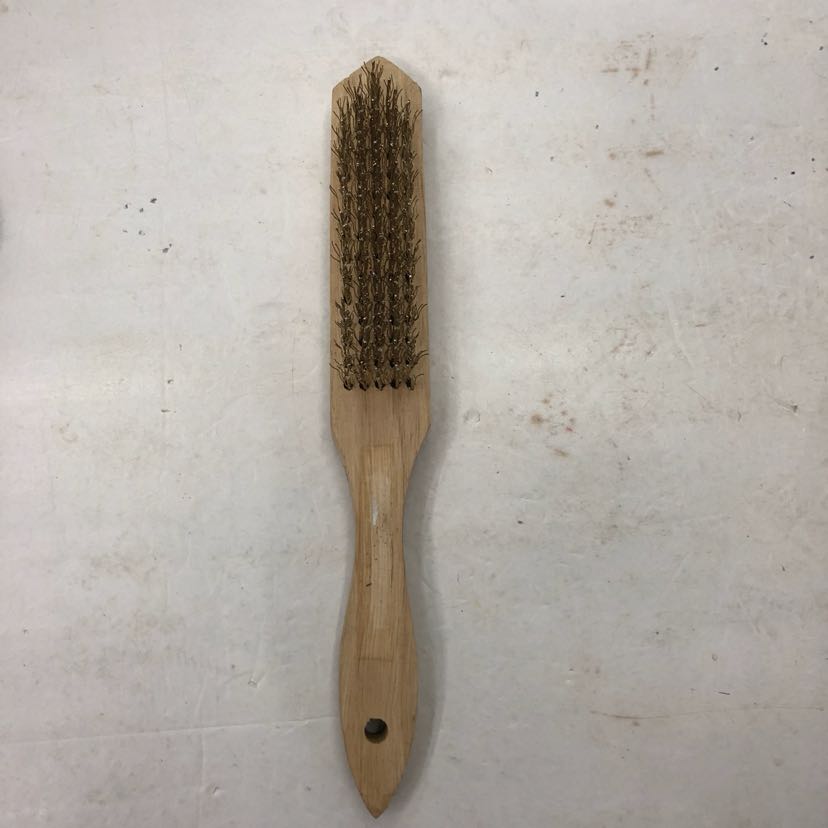 Steel proof 6 row wire brush, used to clean the floor, etc thumbnail
