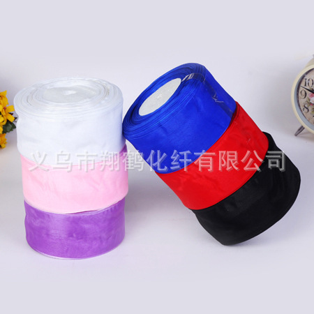 16 minutes, 5cm thick edge snow gauze ribbon hair accessories, clothing accessories, gift box packaging, color ribbon factory direct sales