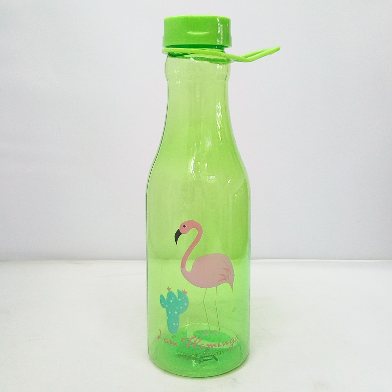 Transparent soda water bottle, large flamingo beverage bottle, sealed leak-proof with a drawstring that won't break even when dropped Application Scenario