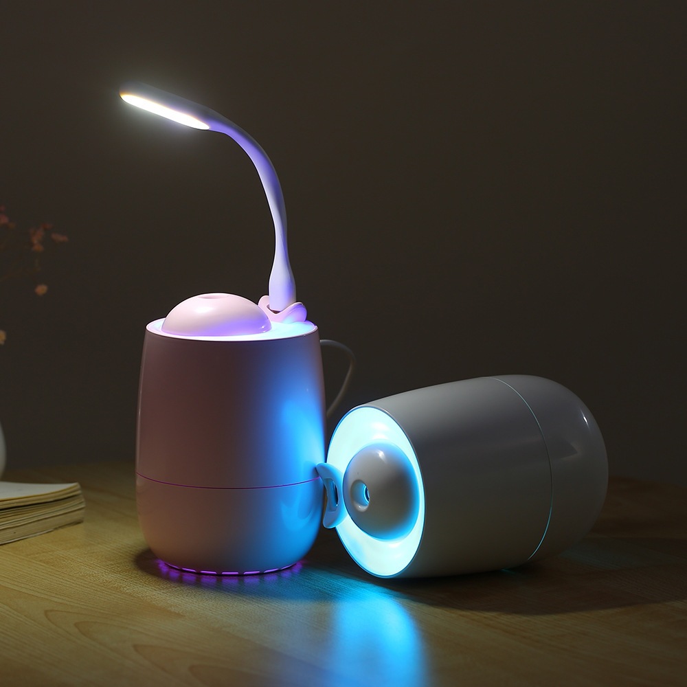 usb Mini humidifier Creative model, large capacity, power-off protection, office desktop, three-in-one water whale