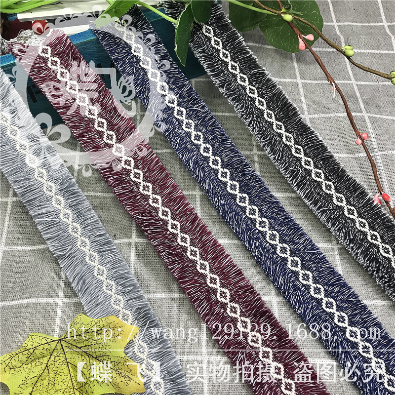 G639 korean weaving belt prismático bicolor bilateral pequeña hilera de macramé DIY ropa accesorios encaje fábrica venta directa
