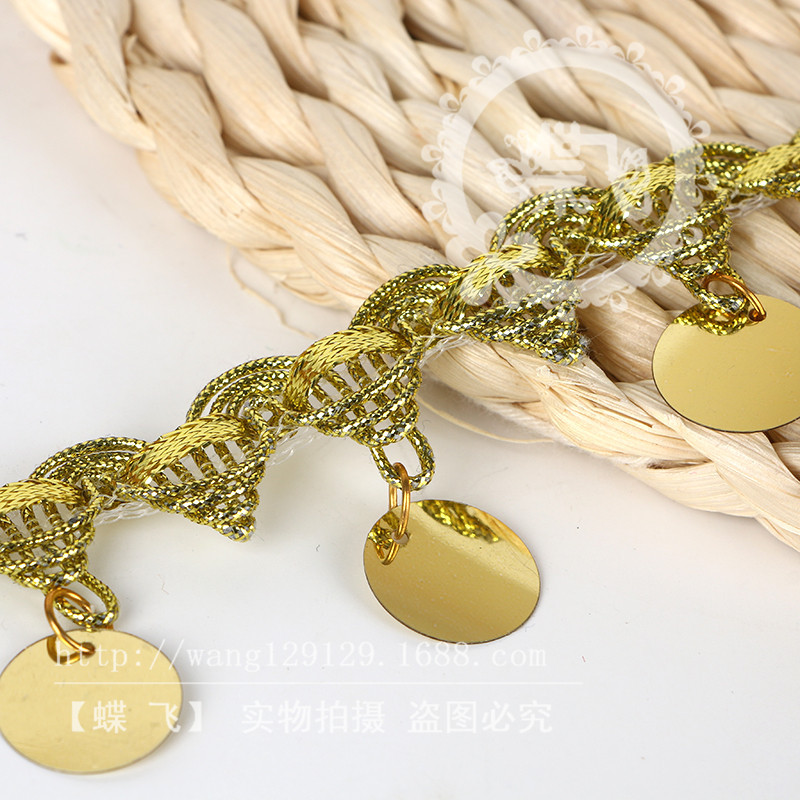 Off-The-Shelf Ethnic Style Pagoda Beads Handmade Beaded Garment Accessories Lace Sequins Lace Handmade Material Accessories Application Scenario