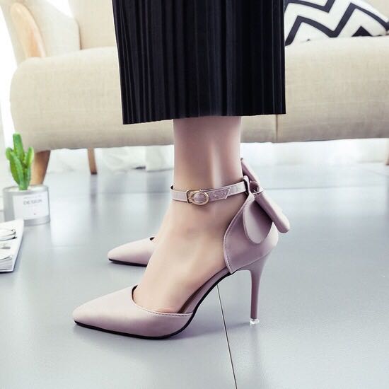 蝴蝶结婚鞋舞台鞋高跟鞋产品图