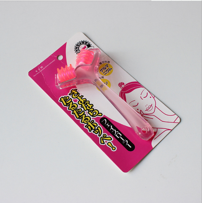 Chin slimming massager facial massage wheel with staggered feather wheel design, double chin removal tool 816 details Picture