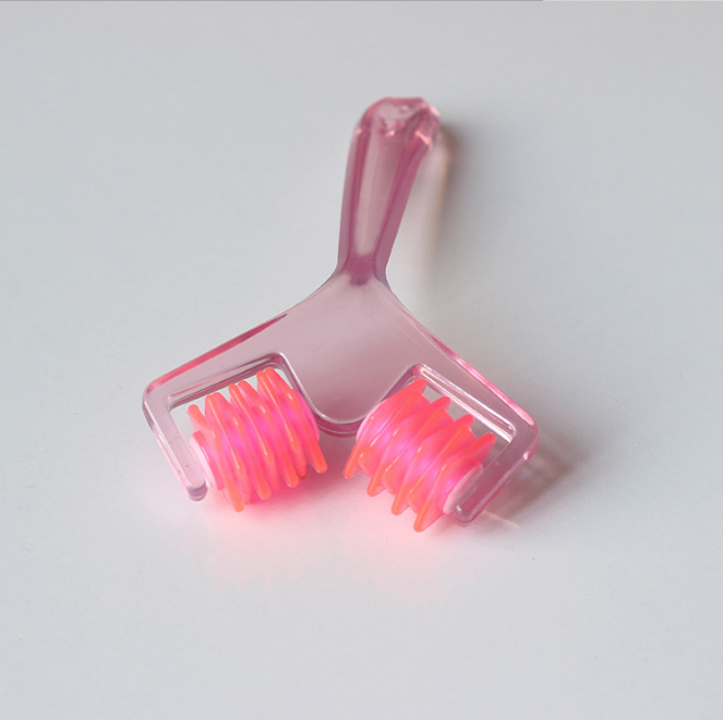 Chin slimming massager facial massage wheel with staggered feather wheel design, double chin removal tool 816