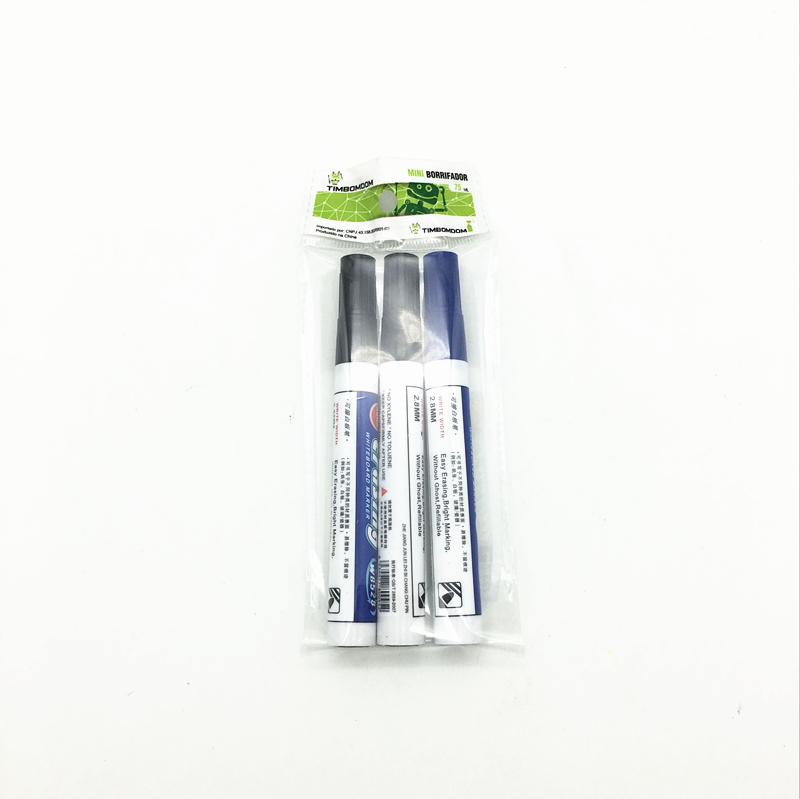Bag with 3 erasable whiteboard pen Drawing pad pen Writing pad pen Water-based erasable pen