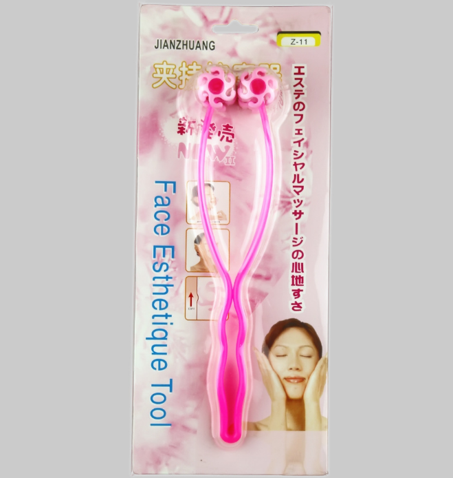 Face slimming tool, roller-type face slimming wonder, facial expression muscle tightening, plum blossom-shaped flower roller-shaped small z-11 Specification image