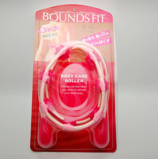 Neck, shoulder, waist and back massager, roller body shaping massage belt, pull back wheel, multi-effect body shaping roller massage