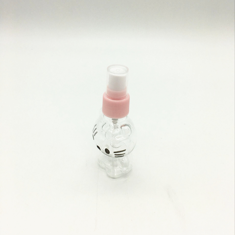 Cute pink bear spray bottle in bag, portable travel cosmetics portioned bottle, portable press spray bottle details Picture