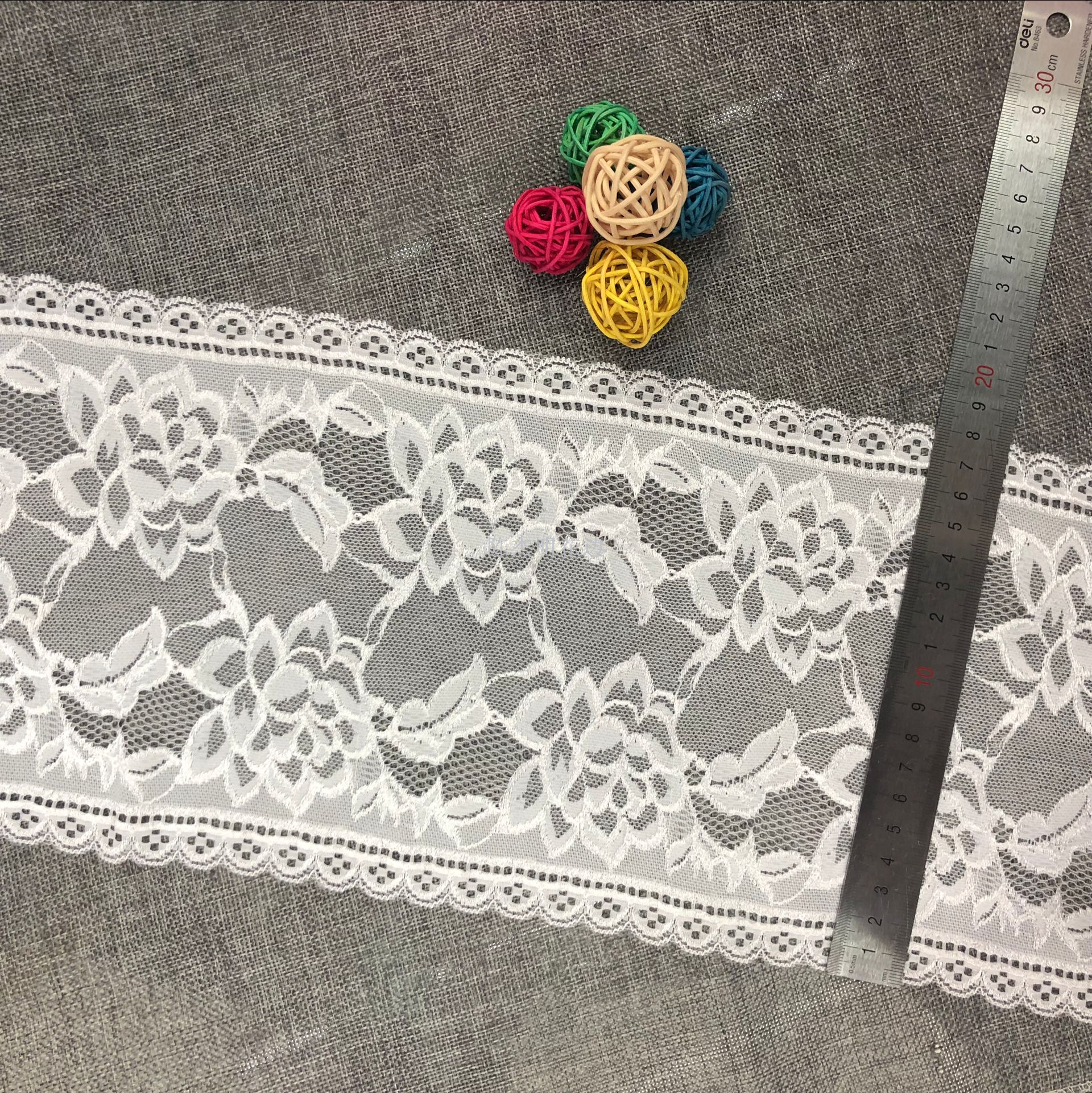 Factory direct sales of elastic hollowed-out lace wide-edge lace-trimmed clothing accessories details Picture