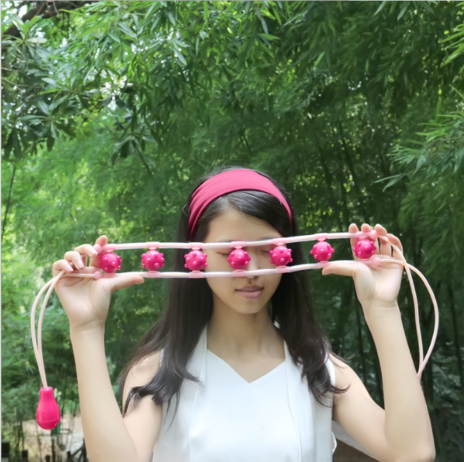 Neck, shoulder, waist and back massager, roller body shaping massage belt, pull back wheel, multi-effect body shaping roller massage Specification image