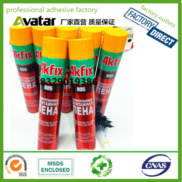 Source factory direct AKFIX polyurethane foaming agent expansion filler door and window foam sealant waterproof insulation caulk sealant foam
