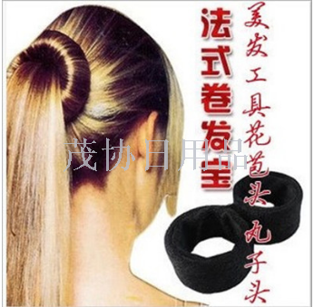 Korean hair curling device, flower bud hairstyle, bun hairstyle, bun hairstyle, French curling iron details Picture
