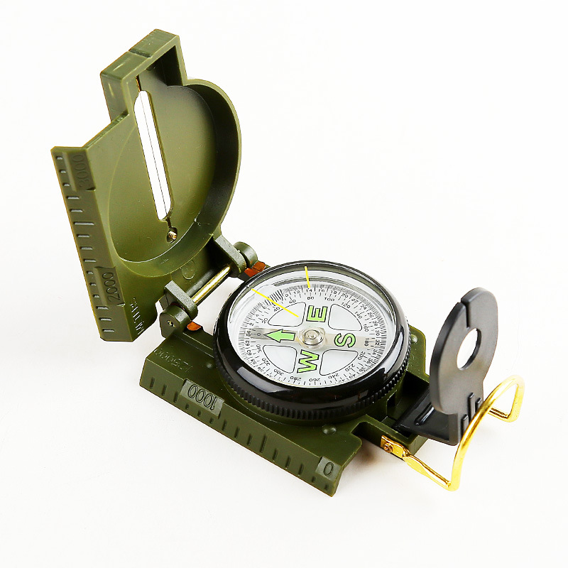 新款ABS指南针登山户外45MM搭扣带盖指南针批发