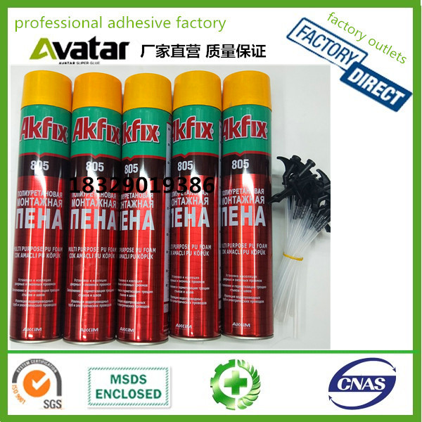 Source factory direct AKFIX pipe pu caulking adhesive project door and window decoration polyurethane foaming agent pu foam